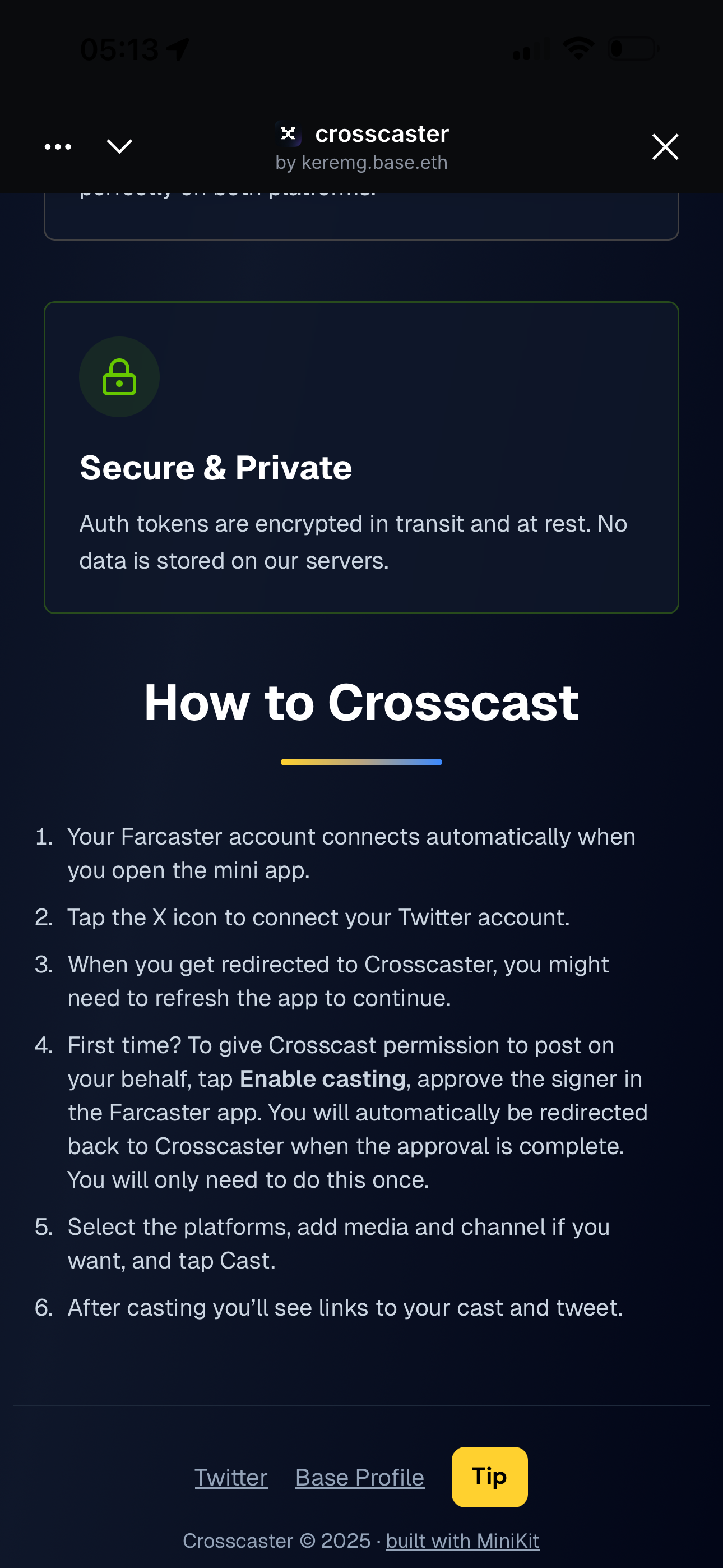 Crosscaster - Farcaster Mini Apps screenshot